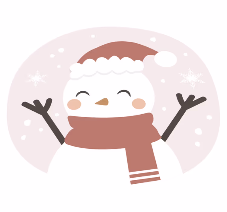 Cheerful Snowman christmas rug - TenStickers