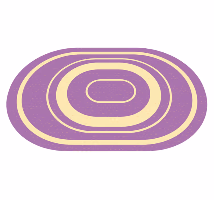 Purple oval minimal vinyl rug - TenStickers