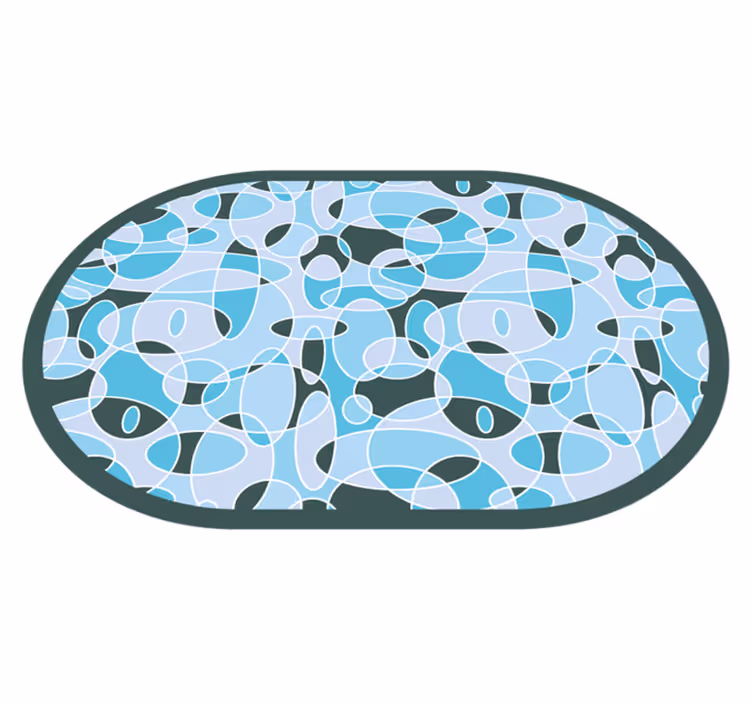 Abstract Oval Pattern bathroom mat - TenStickers