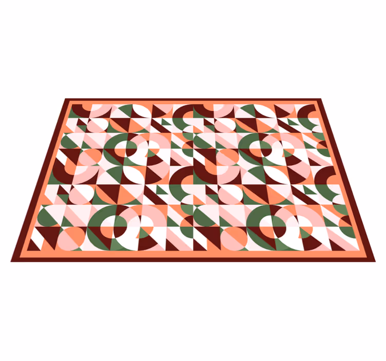 Geometric colorful print geometric rugs - TenStickers