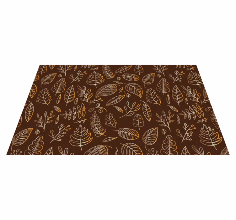 Botanical Autumn floral rug - TenStickers