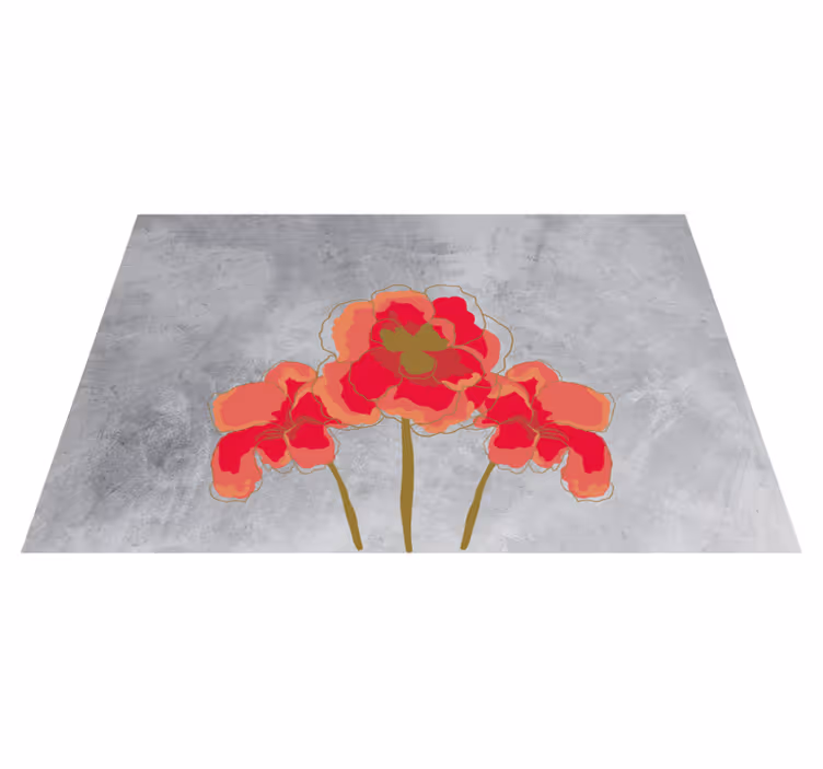Flower Bloom Set floral rug - TenStickers