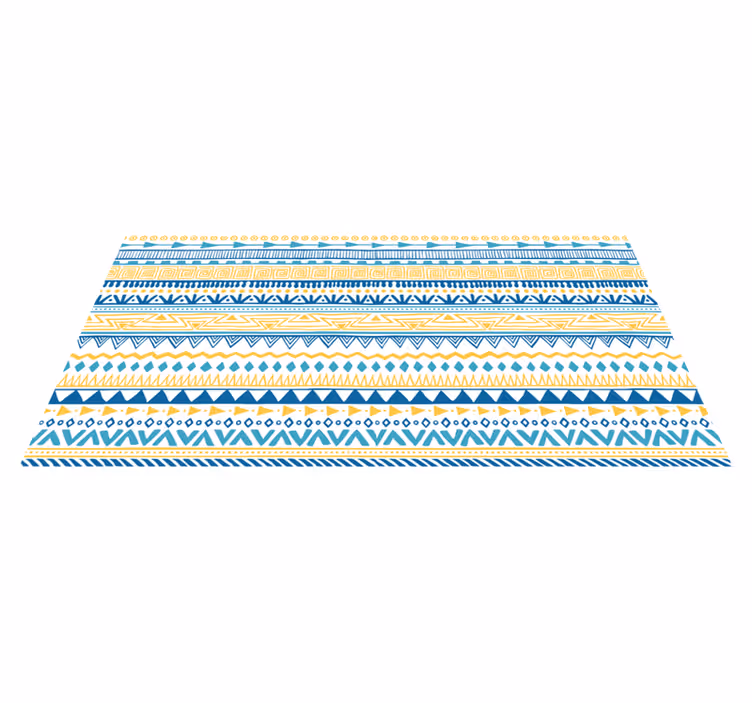 Tribal Blue Pattern  ethnic rug - TenStickers
