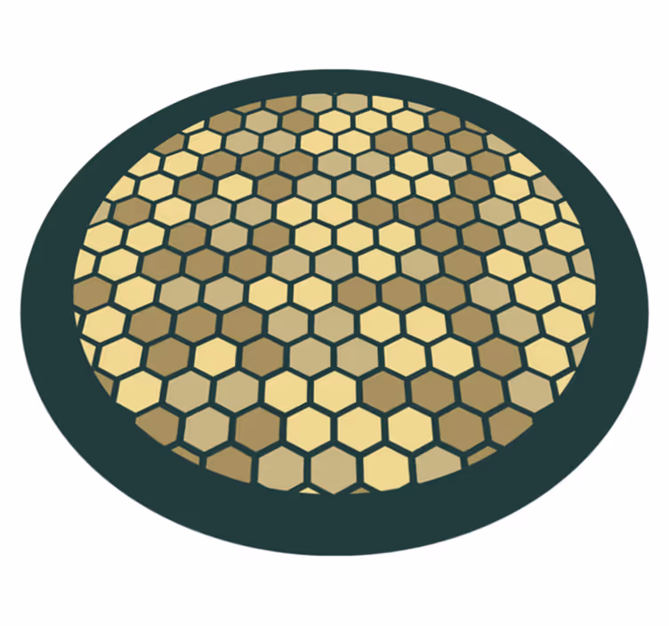 Geometric rug honeycomb design - TenStickers