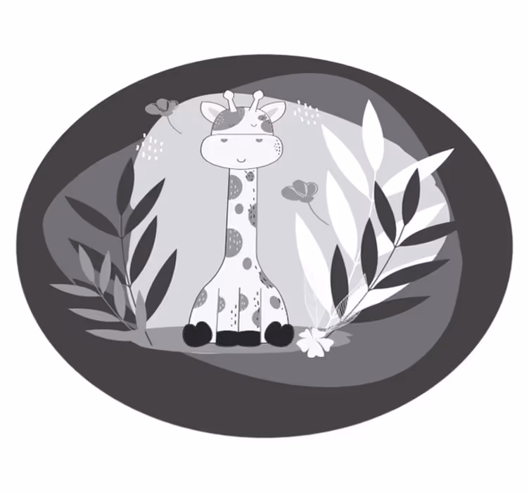 Giraffe nursery theme nursery rug - TenStickers