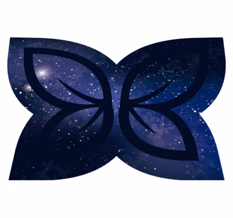 Cosmic Butterfly Silhouette texture rug - TenStickers