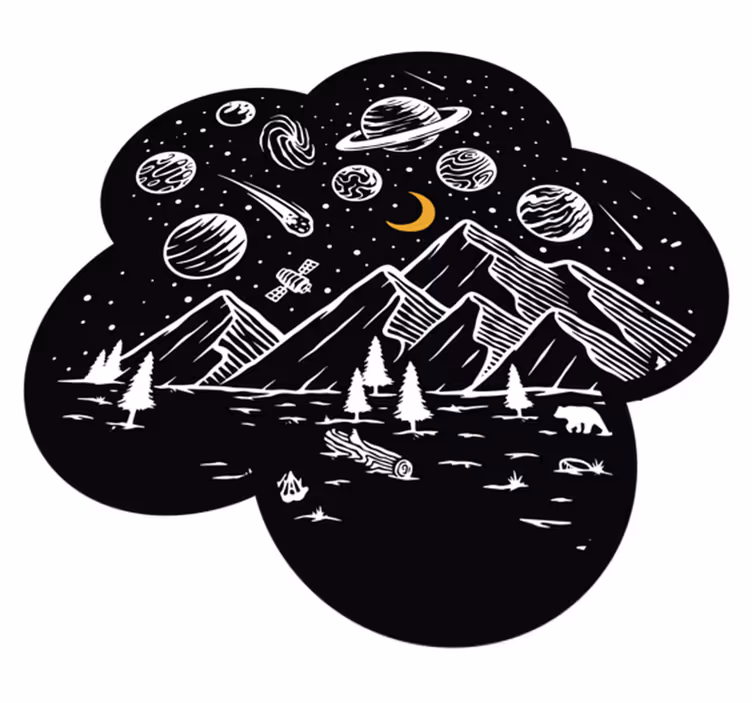 Galaxy universe teen vinyl rug - TenStickers