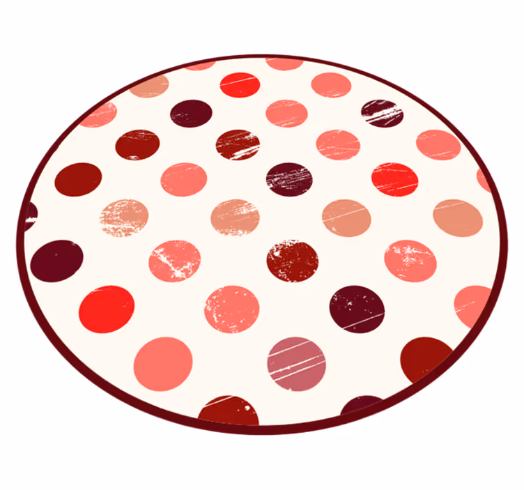 Circular Polka Dots texture rug - TenStickers