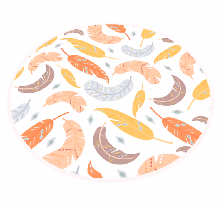 Botanical Leaves Pattern floral rug - TenStickers
