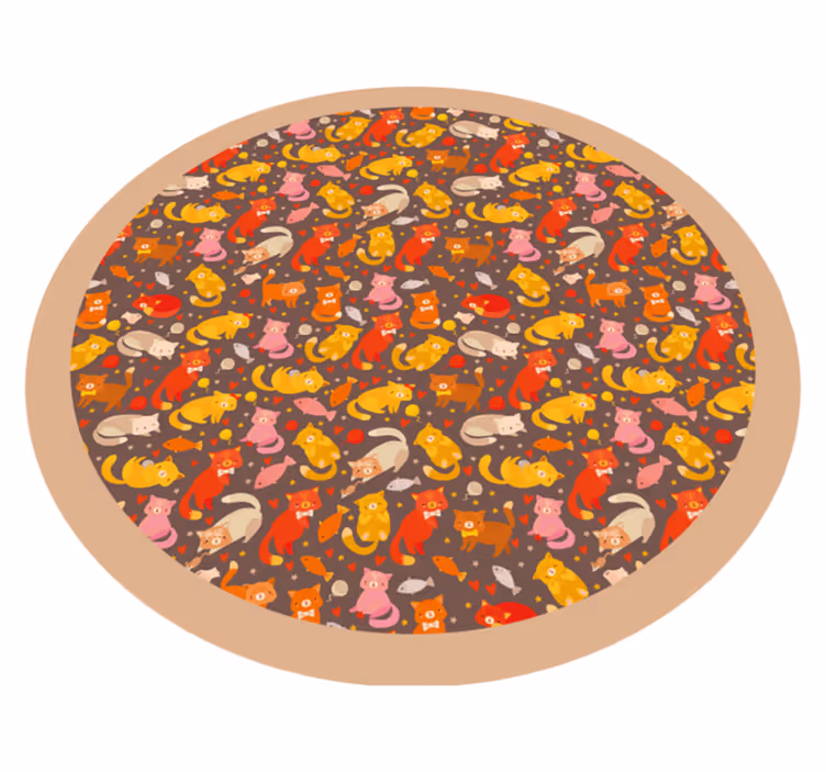 Playful Animal Pattern kids rug - TenStickers