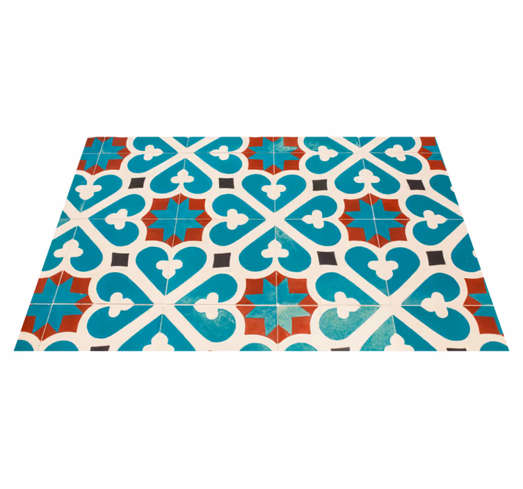 Moorish tile pattern tile carpet - TenStickers