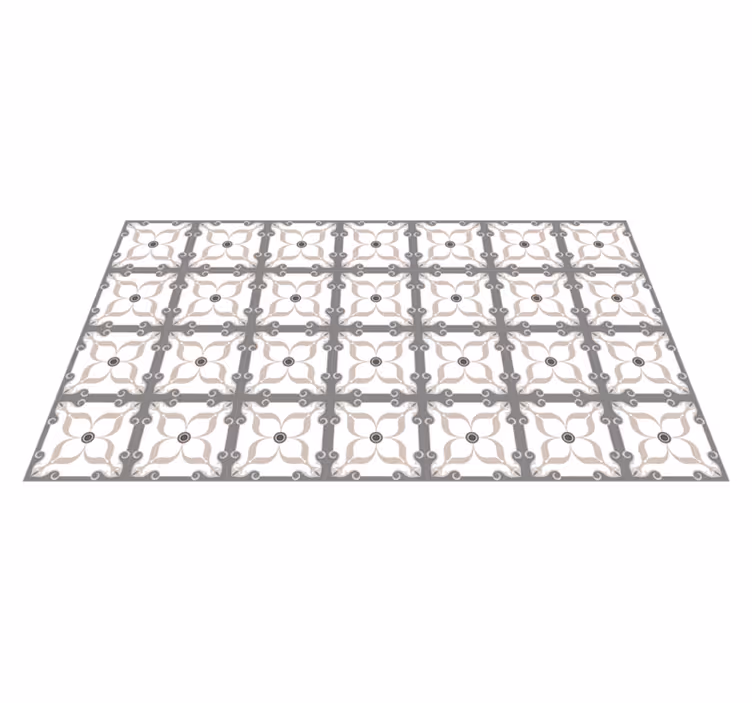 floor pink tile modern rug - TenStickers