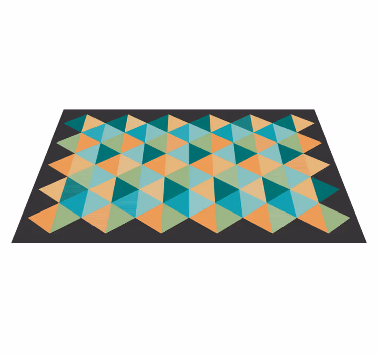 Geometric rug with geometric patterned design - TenStickers