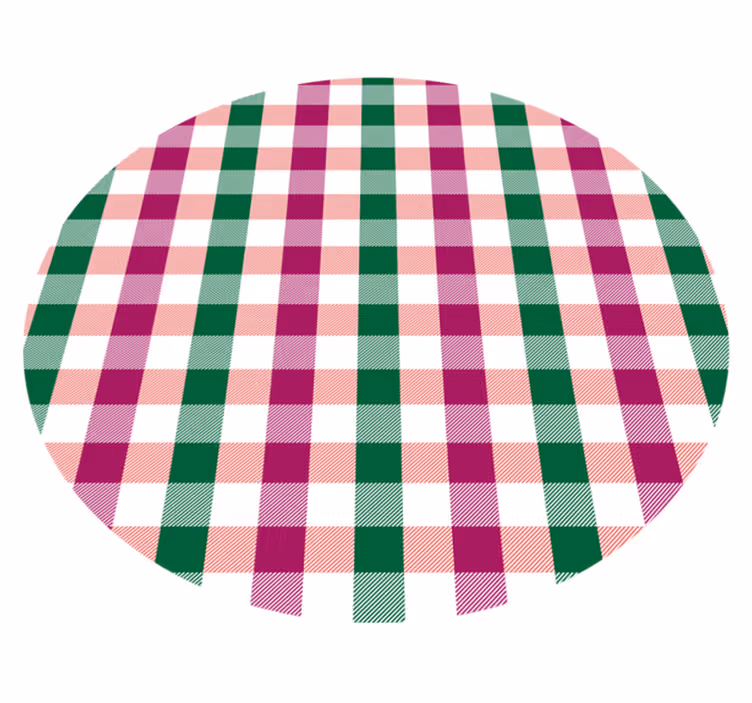 Checkered Circular Pattern stripes rug - TenStickers