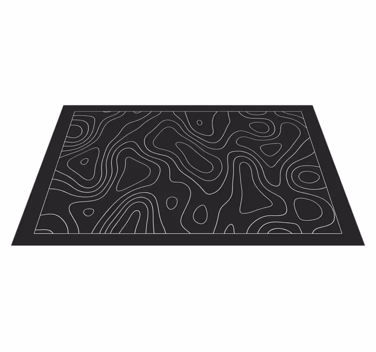 Design motif black and white geometric rugs - TenStickers