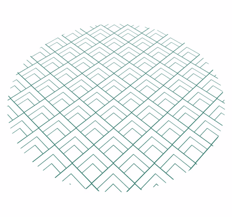 Geometric rug with geometric lines overlay - TenStickers