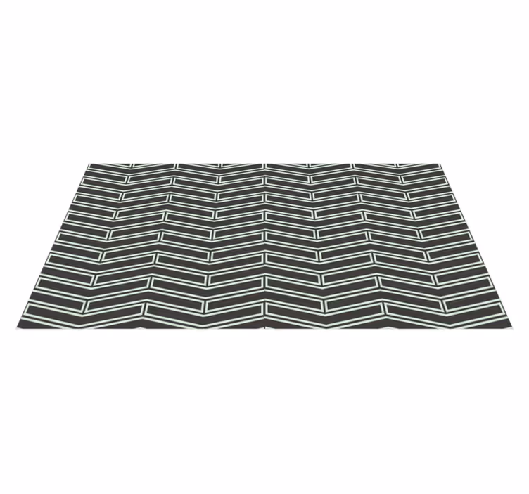 Chevron Lines geometric rug - TenStickers