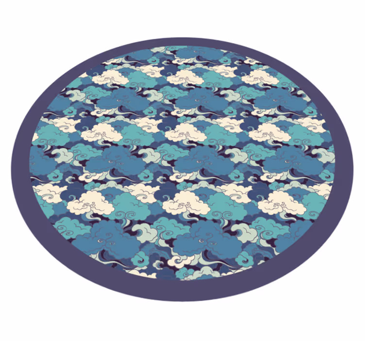 Cloud Patterned Decor floral rug - TenStickers