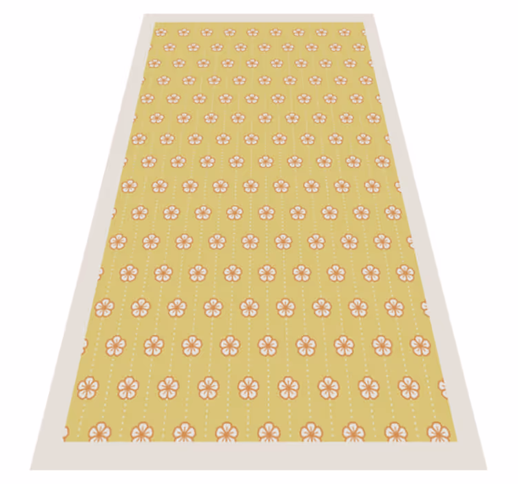 Botanical Kitchen Utensil floral rug - TenStickers