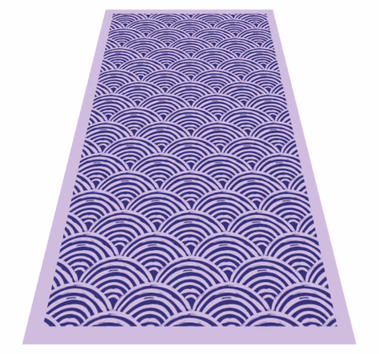 Japanese Wave pattern vintage rug - TenStickers