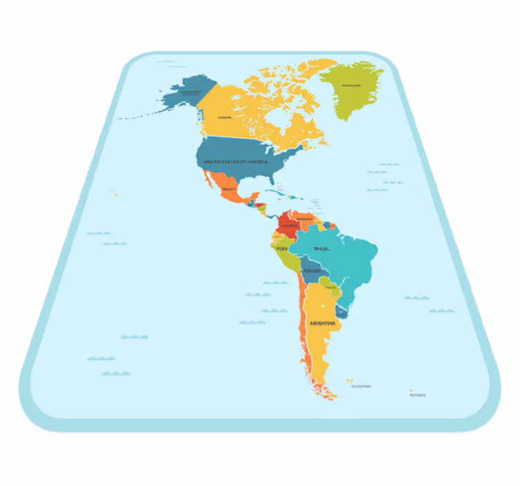 Educational Worldmap map rug - TenStickers