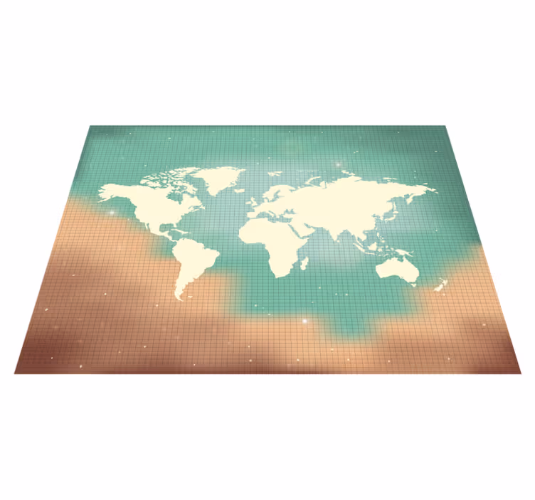 World Map Illustration map rug - TenStickers