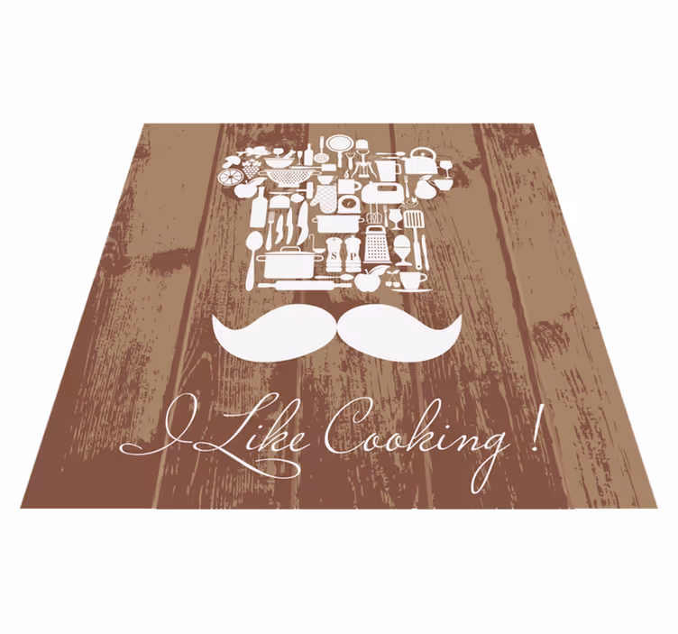 Culinary Enthusiasm Emblem quote rug - TenStickers