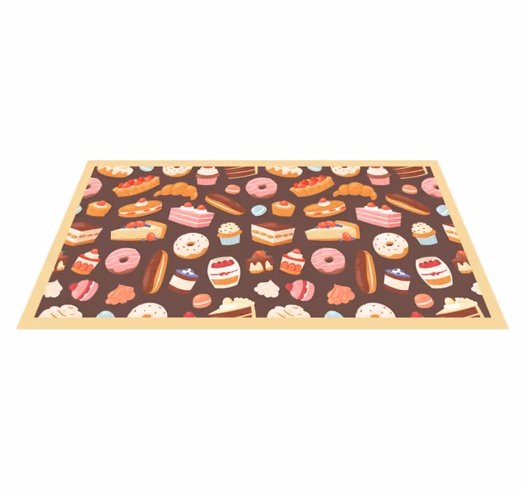 Yummi dessert kitchen floor tiles - TenStickers