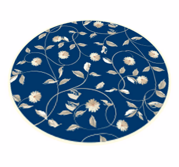 Botanical Bloom Pattern floral rug - TenStickers