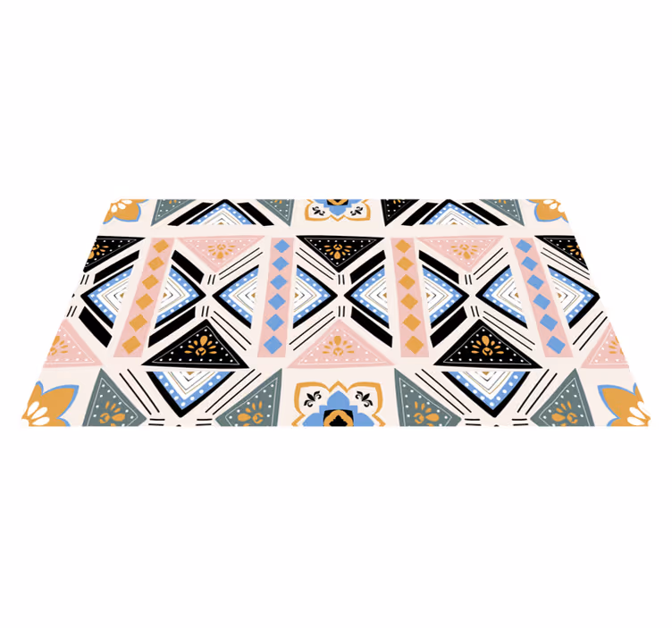 Geometric rug with geometric pattern tapestry - TenStickers