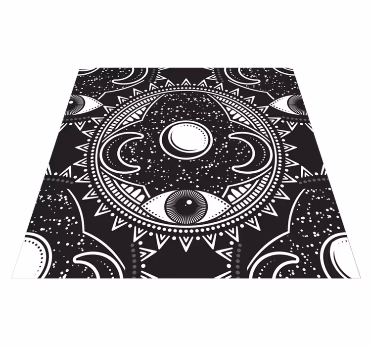 Mandala rug with celestial mandala design - TenStickers
