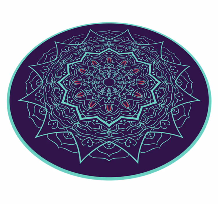 Mandala rug with mandala circle design - TenStickers