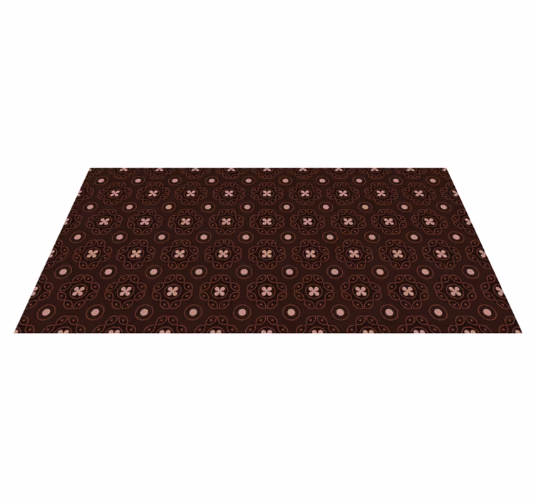Brown mandala pattern mandala vinyl rug - TenStickers