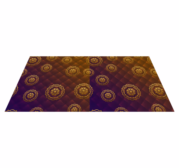 Mandala rug with mandala motif overlay - TenStickers