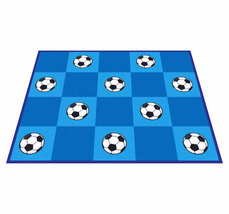 Soccer Patterned game rug - TenStickers