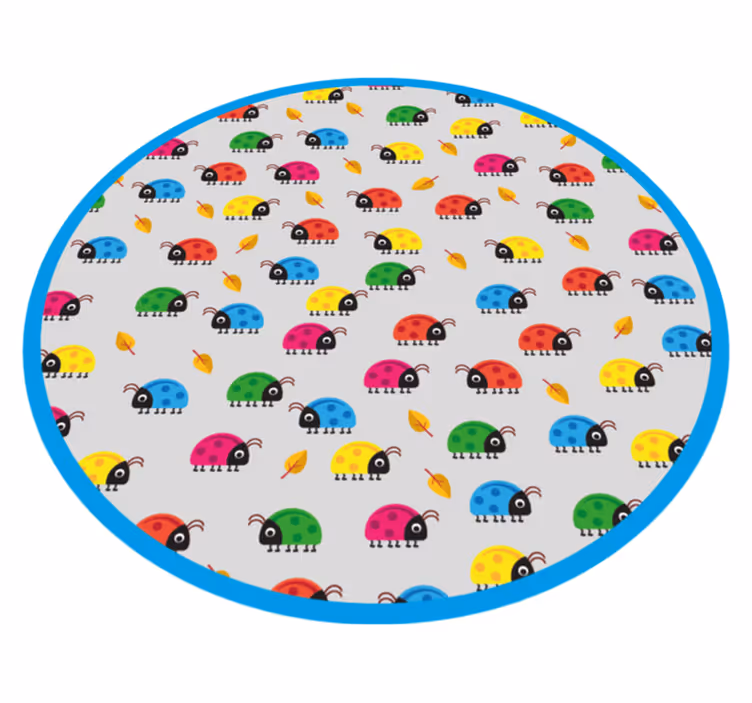 Colorful Car Circle kids carpet - TenStickers