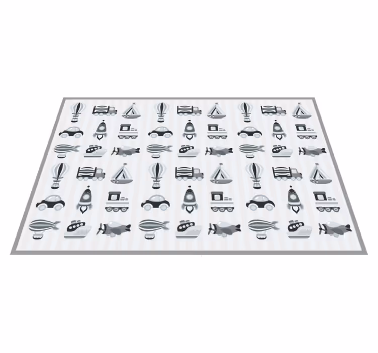 Playful Transport kids carpet - TenStickers