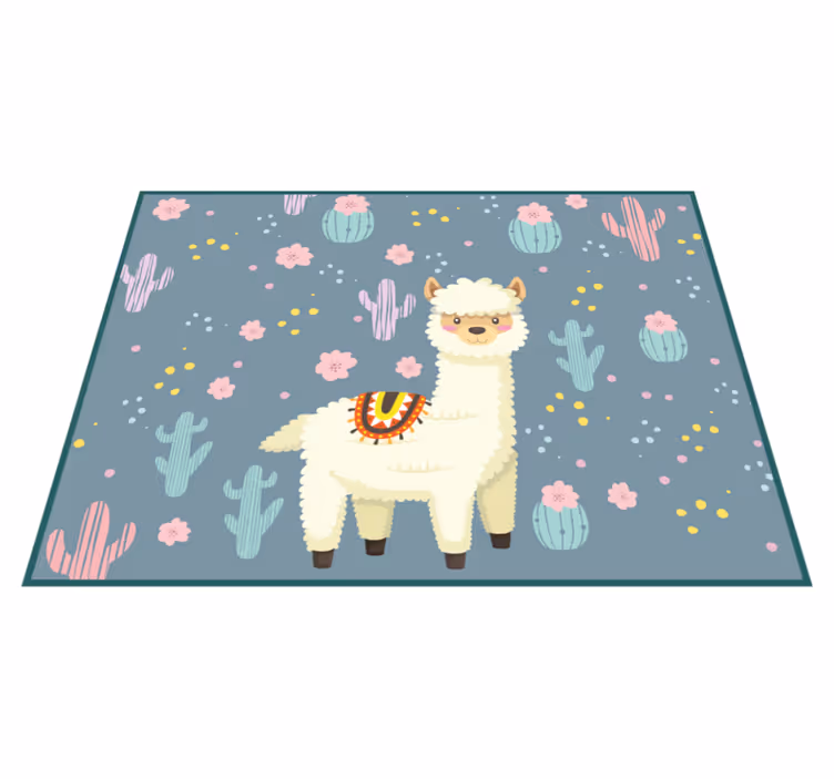 Llama Playtime kids carpet - TenStickers