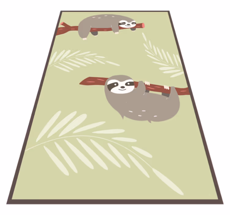 Sloth Baby Room Accents nursery rug - TenStickers