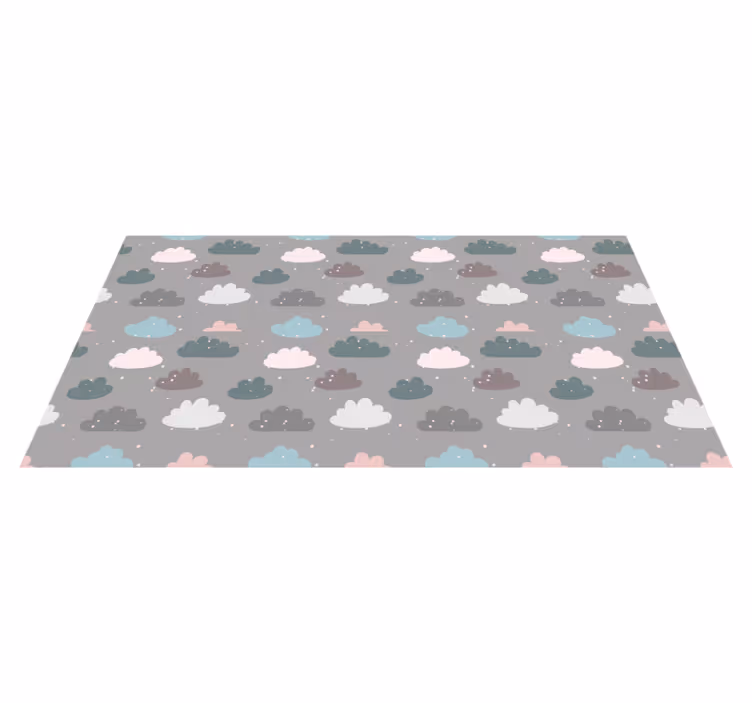 Cloudy Playtime nursery rug - TenStickers