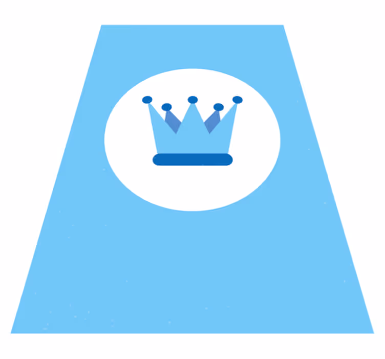Blue crown baby vinyl play mat - TenStickers