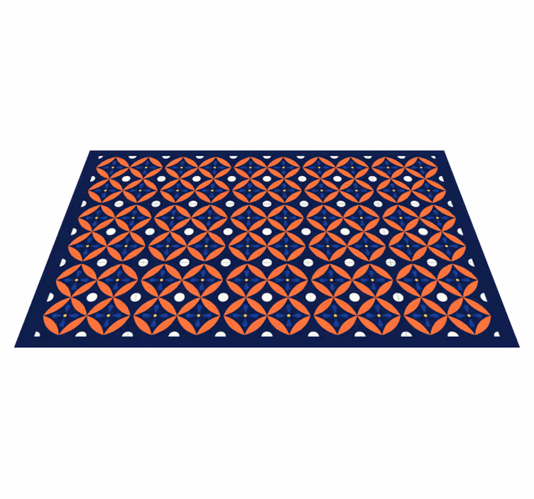 Dark blue textures tiles mosaic floor - TenStickers