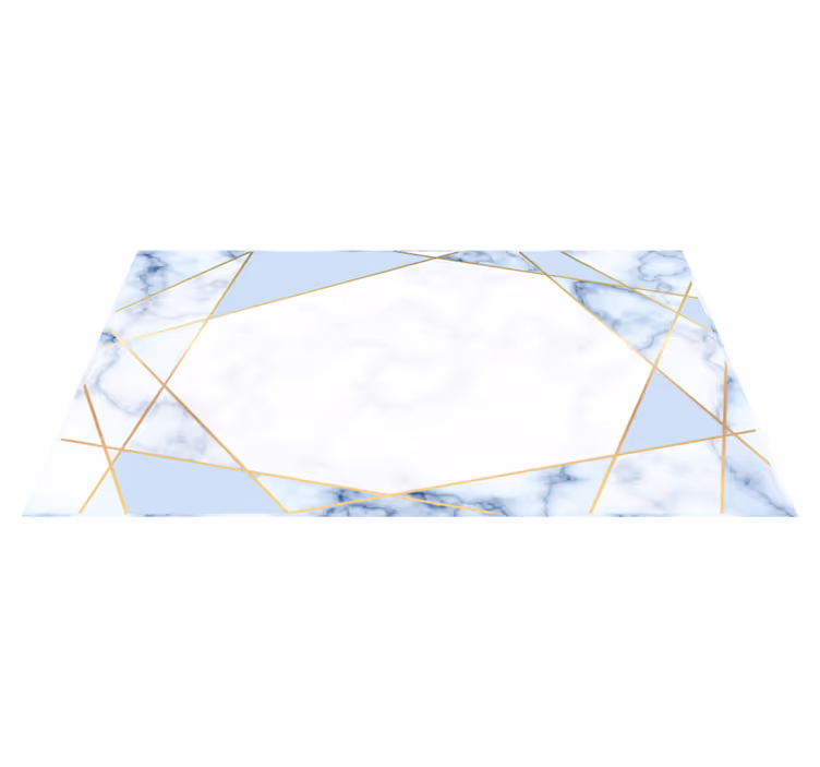 Marble rug in marble geometry design - TenStickers