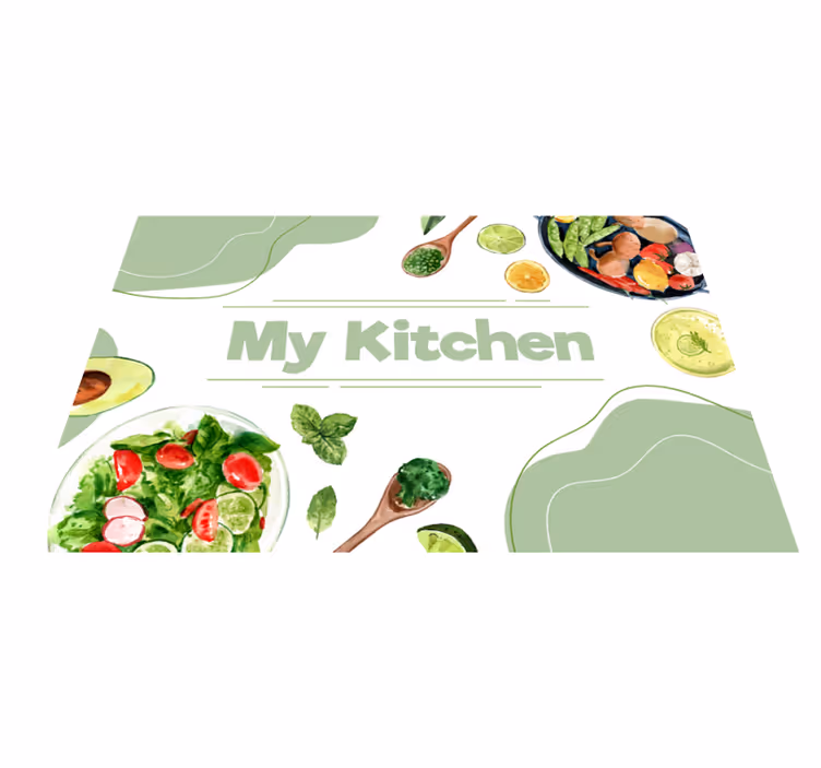 My Culinary Slice kitchen mat - TenStickers