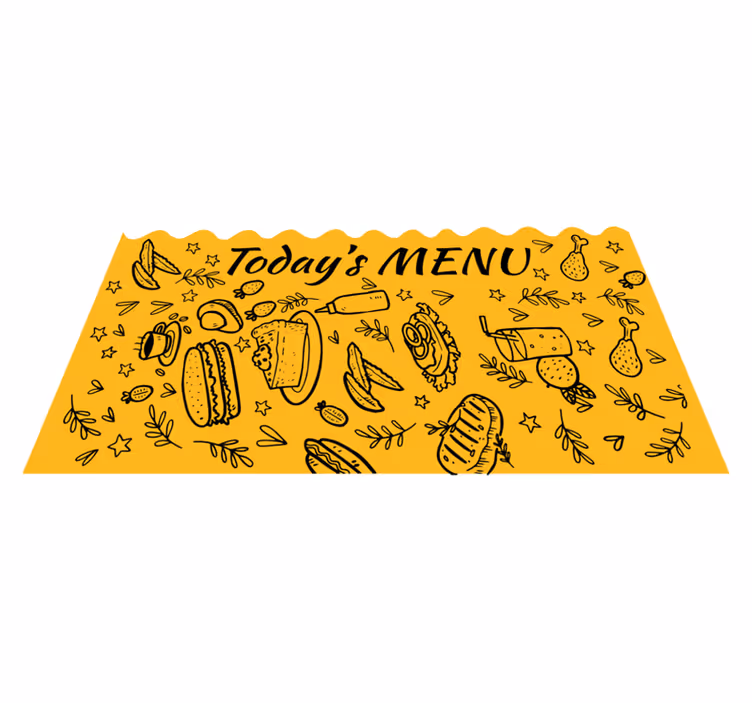 Today's Menu Theme quote rug - TenStickers