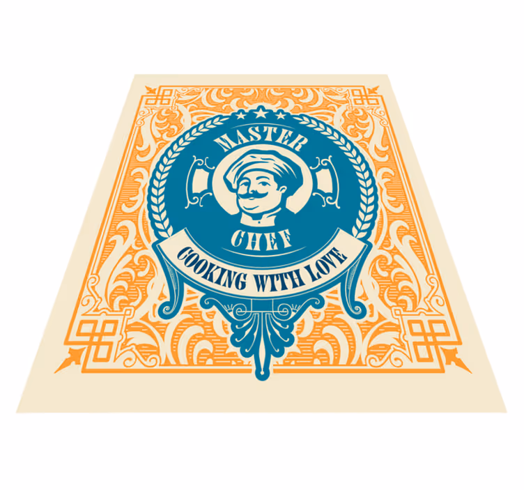Master Chef Love quote rug - TenStickers
