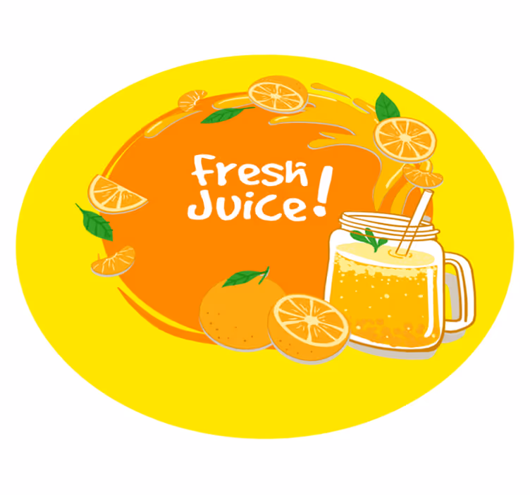 Fresh Juice Splash quote rug - TenStickers