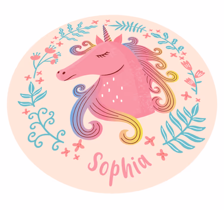 Unicorn Fairytale custom floor mat - TenStickers