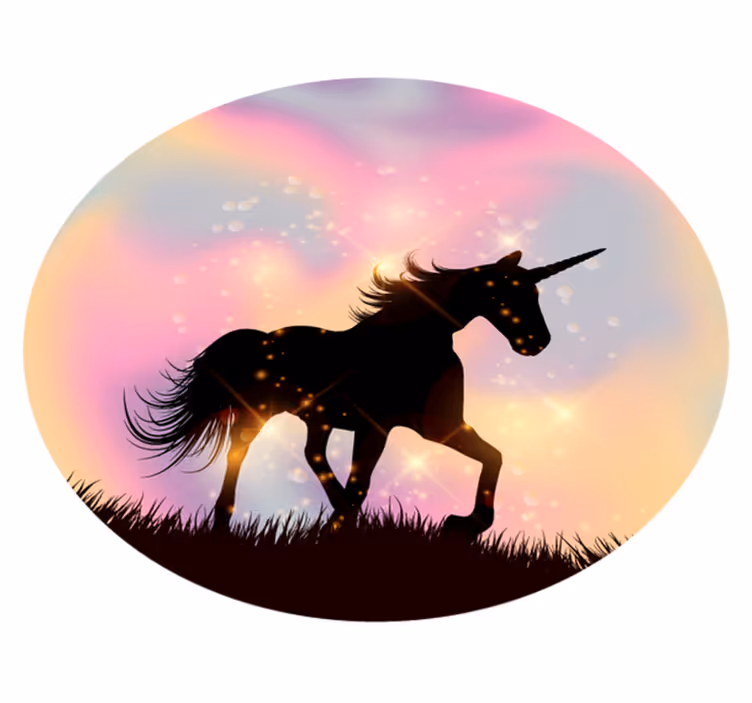 Galactic Unicorn animal mat - TenStickers