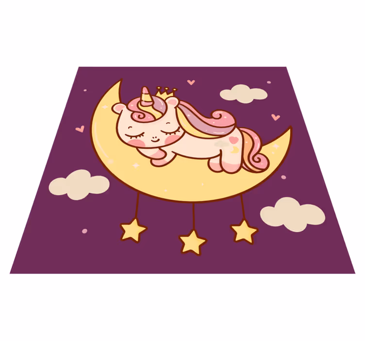 Sleeping Unicorn kids carpet - TenStickers